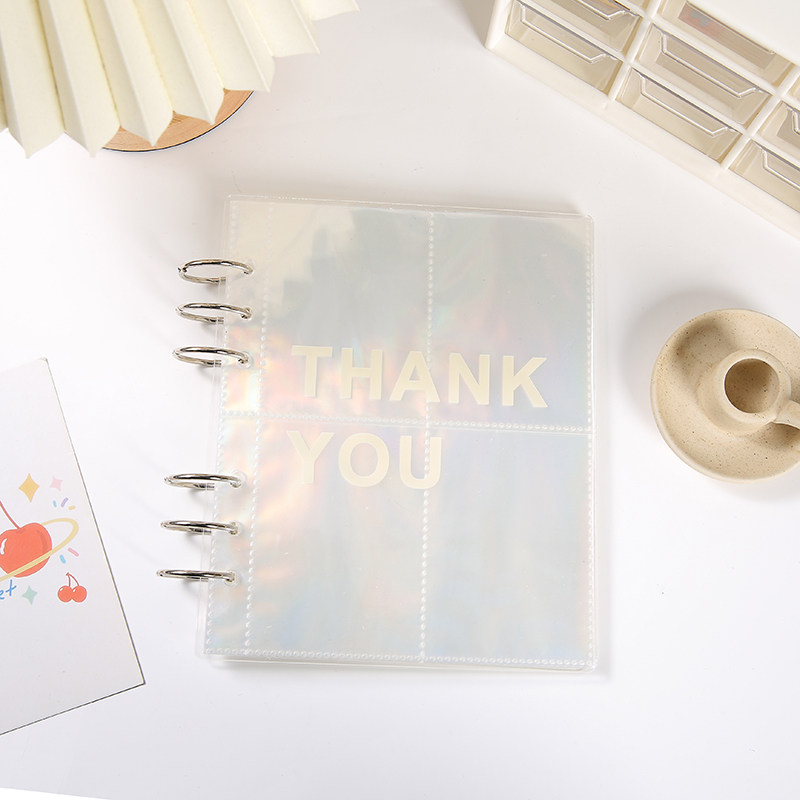 包邮 亚克力爱心镭射内页6孔活页插入式相册3寸5寸相册 相簿