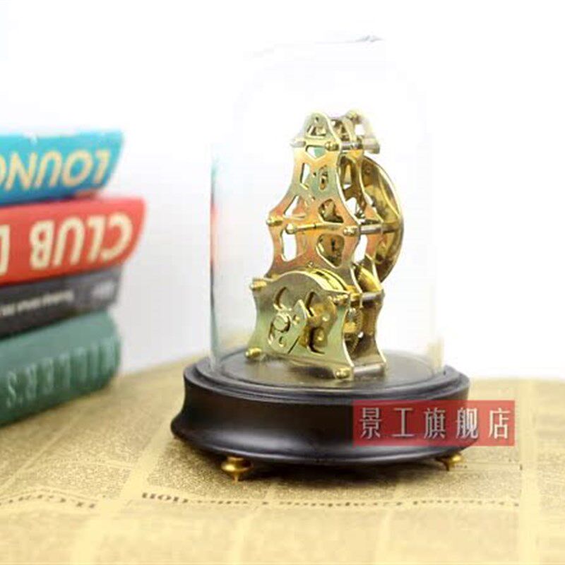 仿古钟 欧式座钟纯铜座钟 摆设软装饰品 纯铜快摆骨架钟