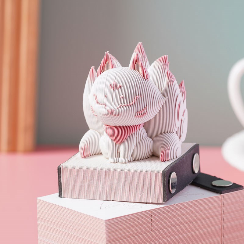 3D纸雕珞珞立体手撕便签纸本便利贴创意萌宠可爱高颜值桌面小摆件