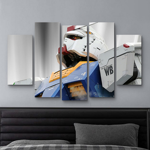 高达装 电竞房间挂画动漫网吧酒吧背景卧室床头壁画 饰画客厅二次元