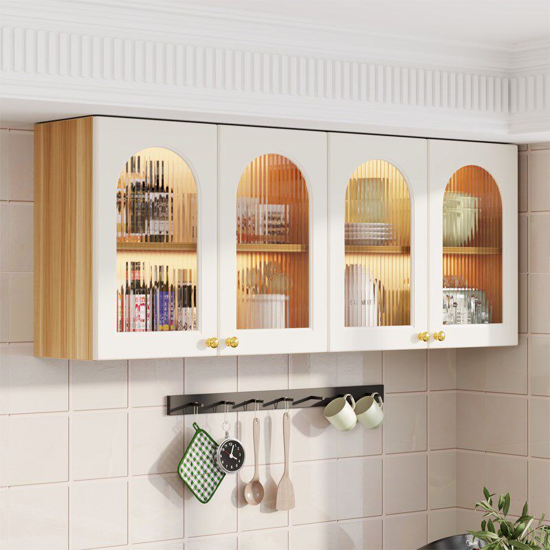 实木简约厨房吊柜卫生间浴室玻璃壁挂柜墙上储物柜挂墙壁柜阳台柜
