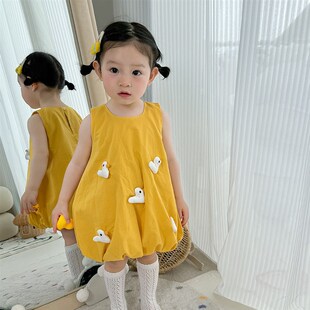 女童夏装连衣裙婴儿裙子2024新款儿童宝宝裙子夏季可爱超萌公主裙
