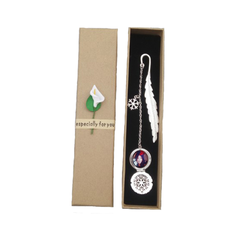 包邮盒装书签定制照片校徽金属羽毛雪花蝴蝶多款学生礼品生日礼物