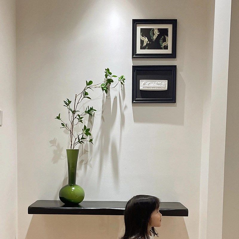 高级感中古风雏菊挂画花瓶隔板组合套装玄关装饰品艺术复古法式画