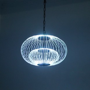 鸟笼光纤灯笼户外防水吊灯装饰氛围灯室外庭院亮化景观灯幻彩台灯