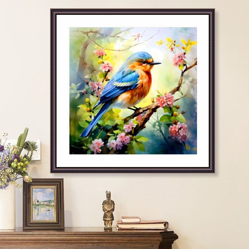 喜上眉梢十字绣2024新款线绣客厅小幅简单卧室小件鸟语花香自己绣,居家布艺,十字绣套件,淘宝优惠券,粉丝福利购,淘宝优惠卷