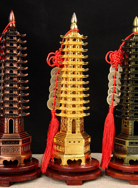 铜文昌塔合金文昌塔九层十三层文昌塔摆件13层文昌塔摆件