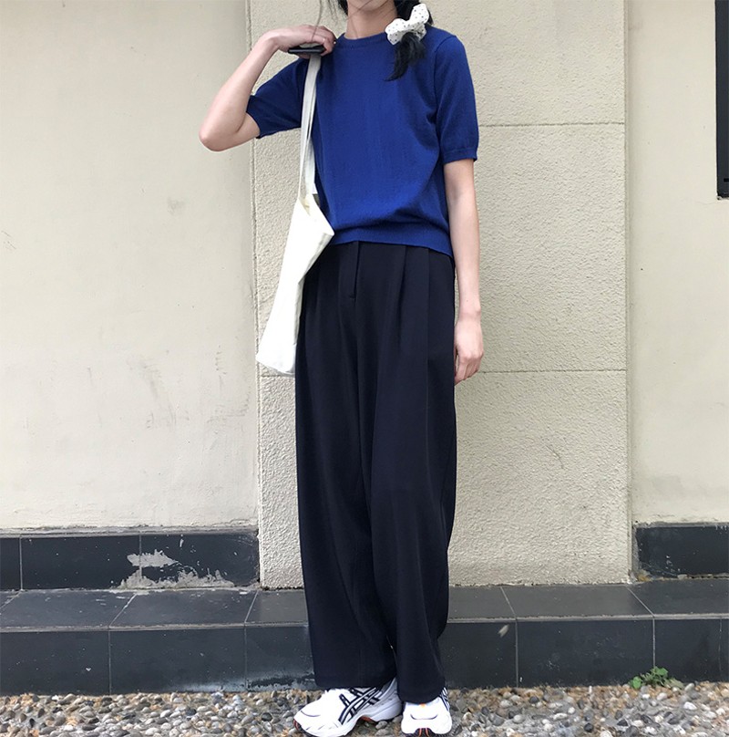 大码女装胖妹妹mm垂感西装阔腿夏季高腰宽松显瘦直筒休闲裤200斤