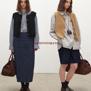 马甲 肌理圈圈绒简约基础羊毛针织开衫 Sayhitotomato 午后花园