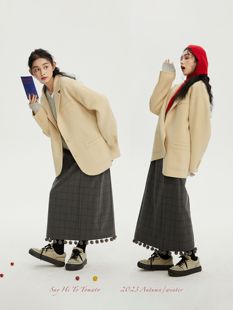 宽松西装 羊毛手工新款 双面呢大衣 漫步弥敦道 sayhitotomato