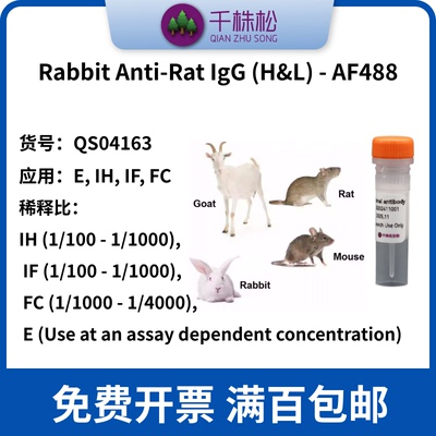 Rabbit Anti-Rat IgG (H&L) - AF488-E, IH, IF, FC