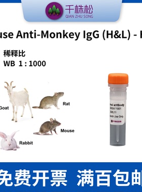 Mouse Anti-Monkey IgG (H&L) - HRP，二抗，WB/ELISA/IHC