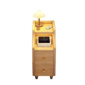 极窄实11228木床头柜简约公现代夹缝物柜小超窄卧置室家用30分迷