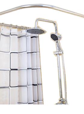 型浴帘型免打孔l形伸缩u杆不锈钢弧杆形卫生间L无品牌/浴帘套装