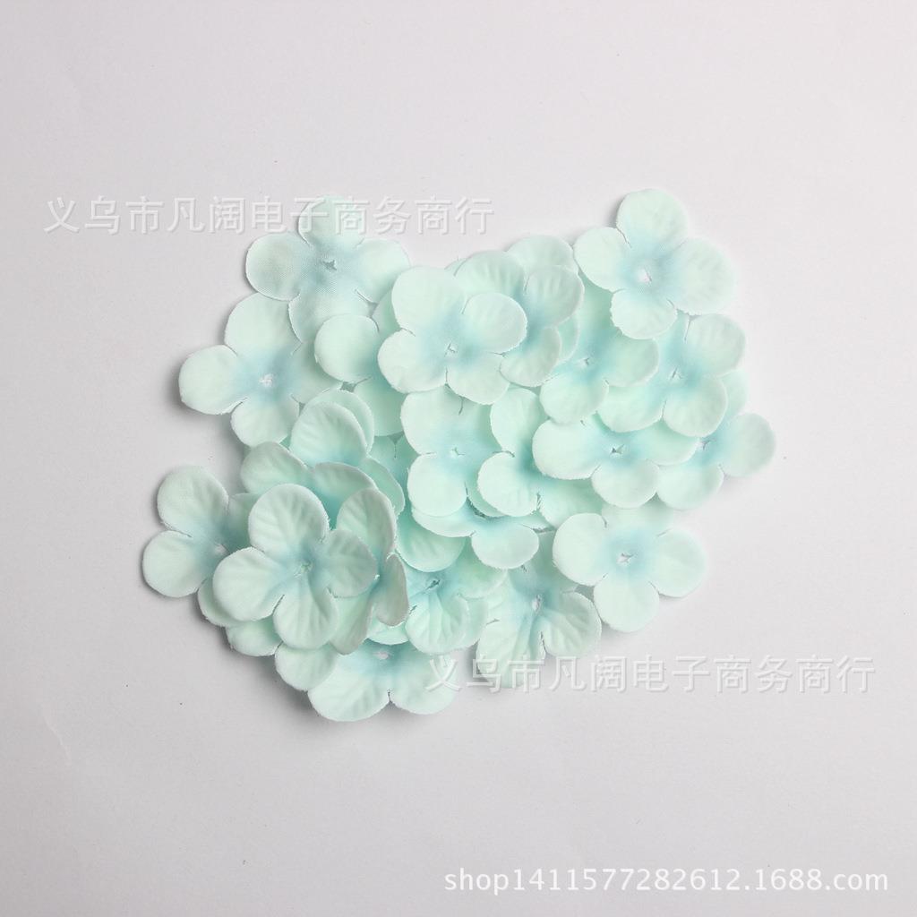 仿真绢布复古四叶绣球花片花瓣婚庆撒花节日布置用品