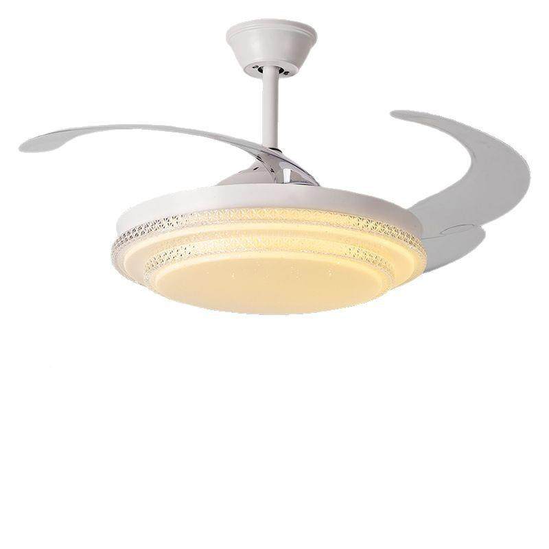 奶油风家用节变频隐能形扇灯48寸客厅吊卧风室静音LED护眼扇灯,家装灯饰光源,风扇灯,淘宝优惠券,粉丝福利购,淘宝优惠卷