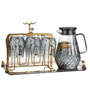 高硼用硅玻璃凉冷水壶新款锤纹水壶36960家大量凉白容开水杯茶壶