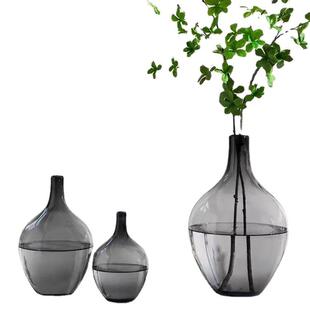 包邮美式乡村玻璃花瓶吊红玻璃摆件DL钟醉马木网玻璃花瓶摆件