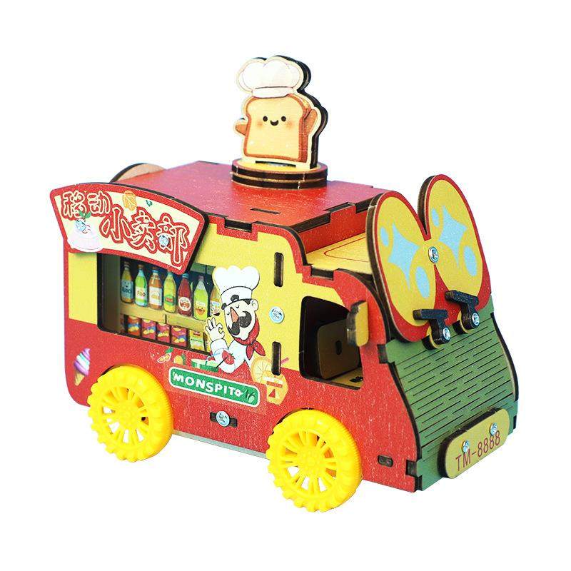 小生科技制作旋转音乐小294车拼装益智科教玩小具科实验包7学-1学,玩具/童车/益智/积木/模型,科学实验,淘宝优惠券,粉丝福利购,淘宝优惠卷