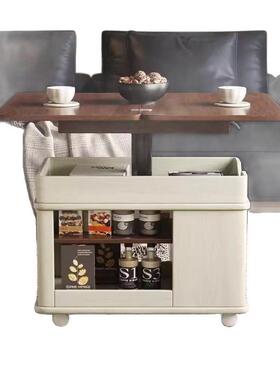 实木客厅沙发升边可移VRK动降折叠茶几几边柜旋小推车角几转花架