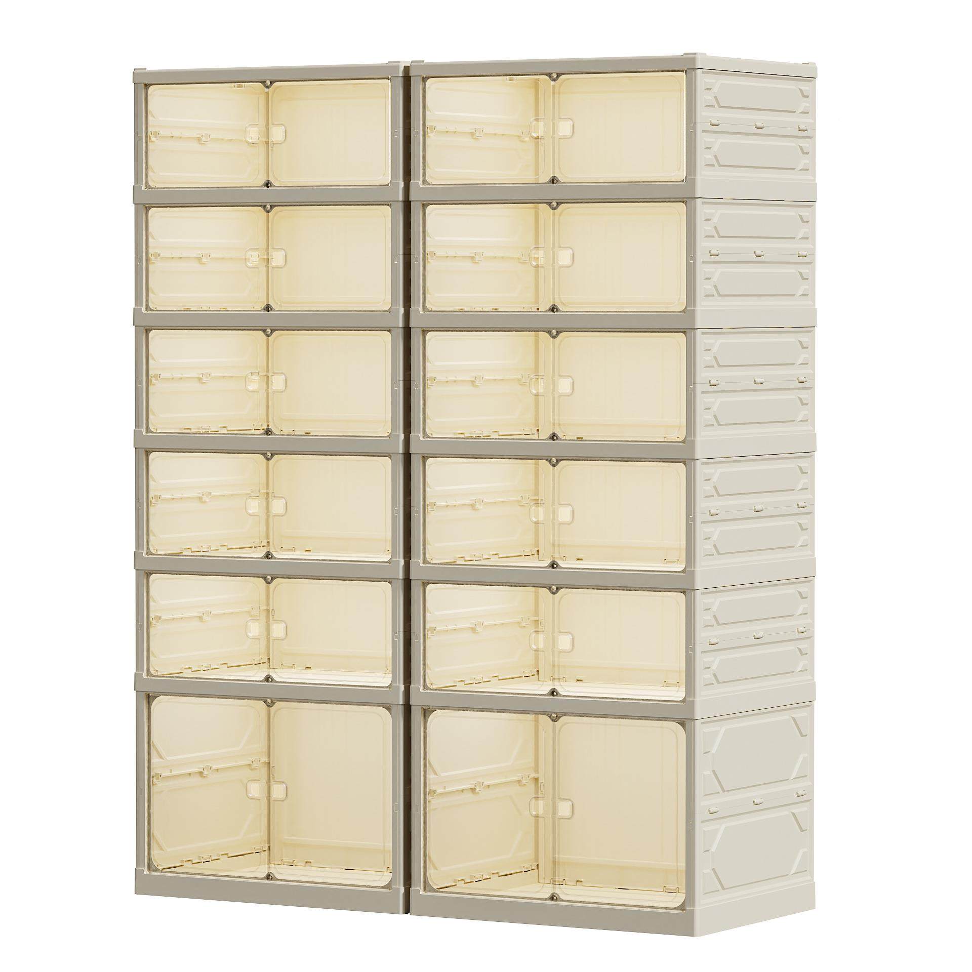 塑家用鞋盒透明鞋子双开门收纳盒大料号纳鞋鞋柜加厚收多层折叠架,收纳整理,鞋盒,淘宝优惠券,粉丝福利购,淘宝优惠卷