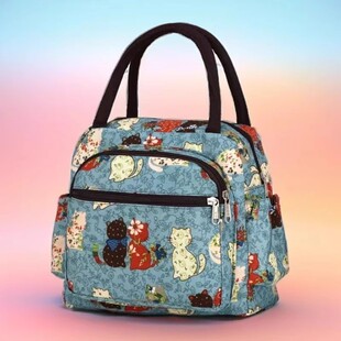 多拉炼 炼 口袋手拎包妈妈包上班包布包学生便当盒袋便当包女士手