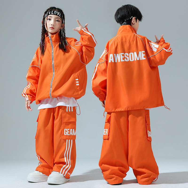中小学生秋季运动会开幕式演出服风衣套装幼儿园班服男童嘻哈潮服