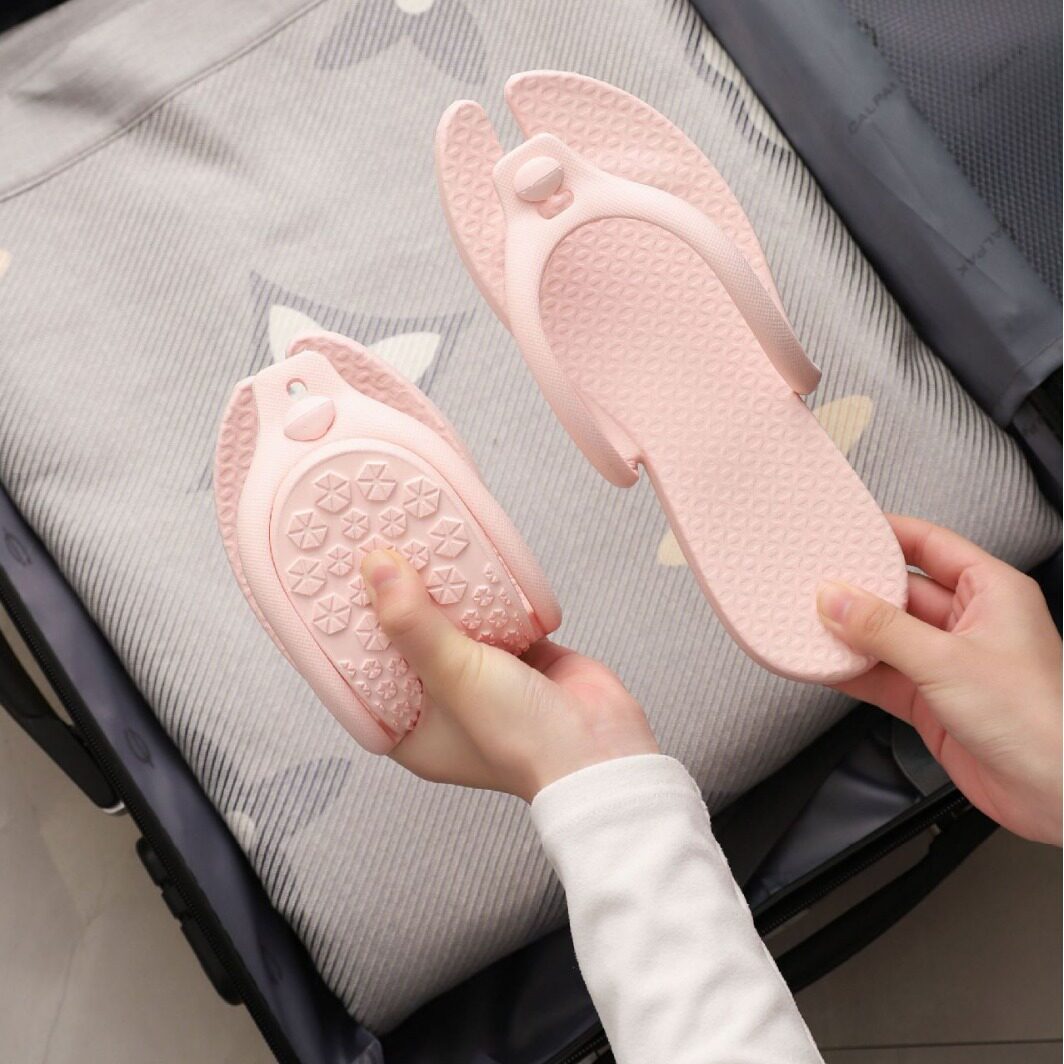 折叠旅行拖鞋女夏外穿人字拖游泳
