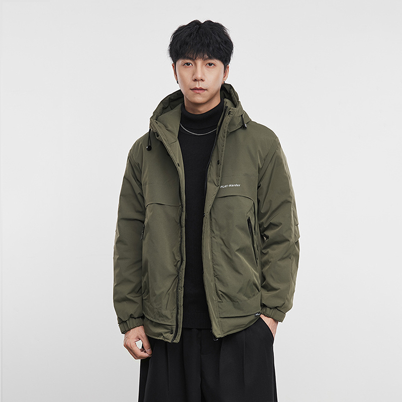 男士户外防风保暖冲锋衣连帽棉衣