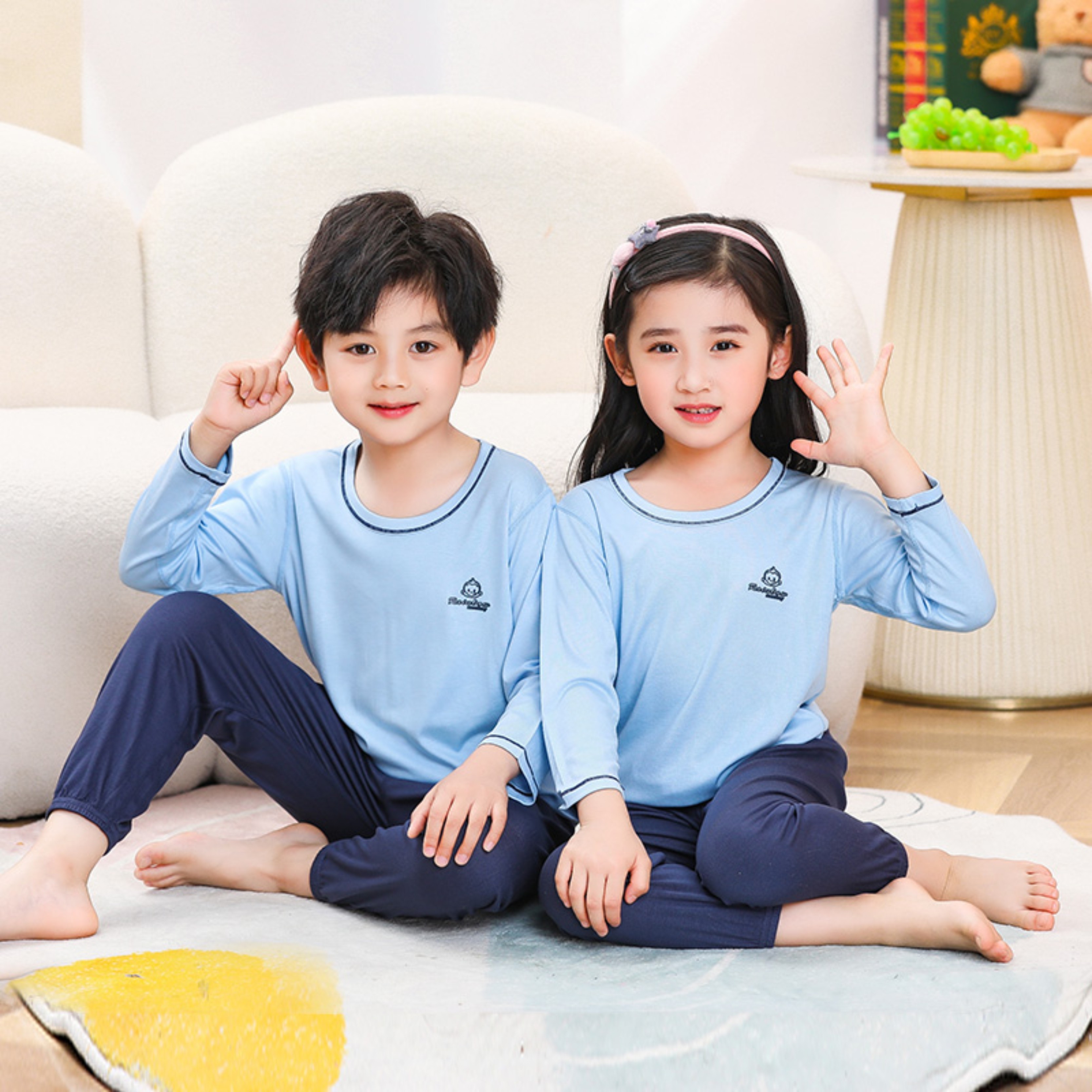 儿童睡衣莫代尔夏季男女童家居服