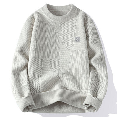 高级感毛衣男秋冬季圆领针织