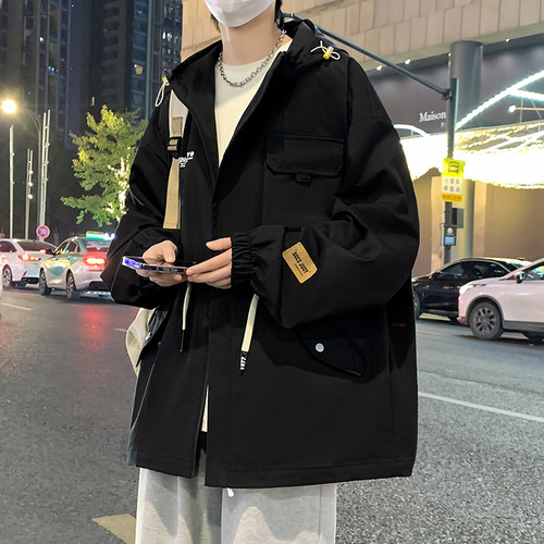 工装外套男春秋季青少年潮