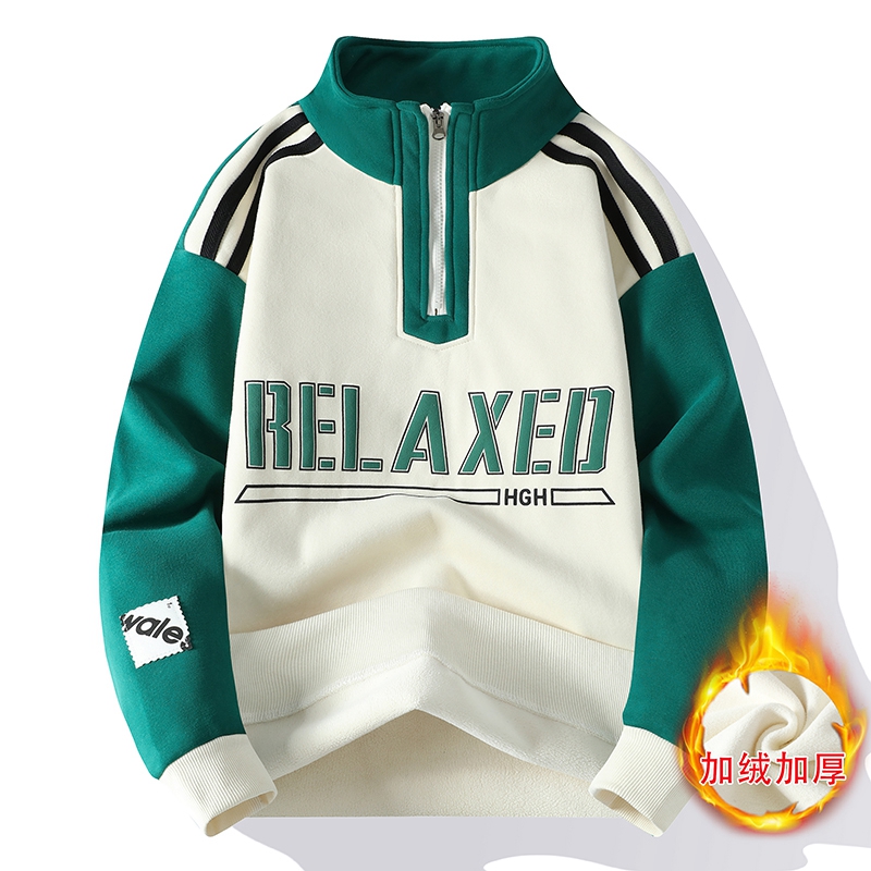 半拉链卫衣男秋冬季203新款青