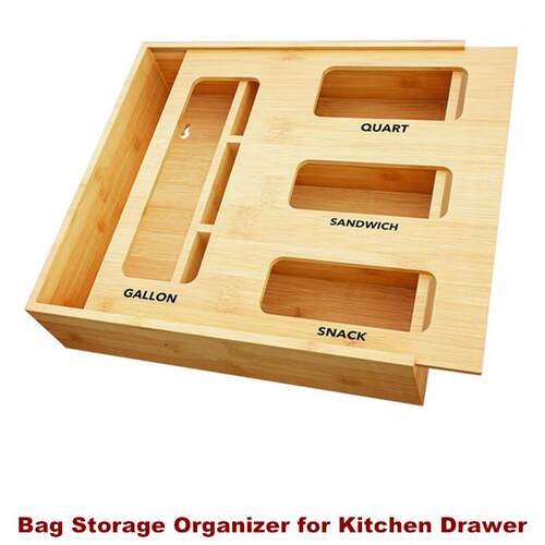 Plastic Bag Storage Organizer for Kitchen Drawer Baggie Bags