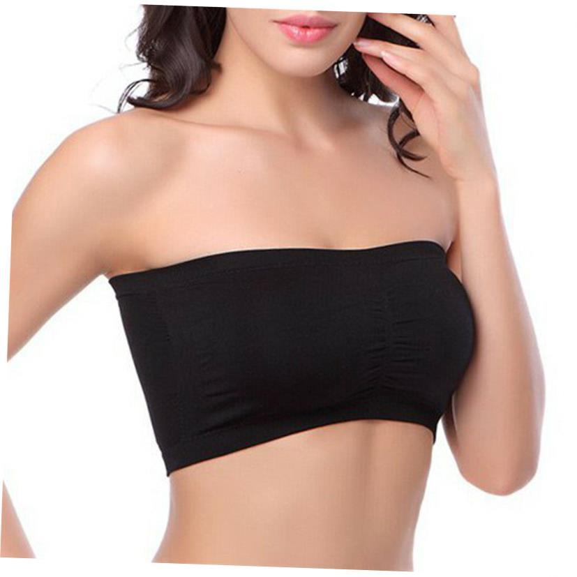 Chest Wraps Tops Plus Size Women Strapless Soft Bra 裹胸衣女