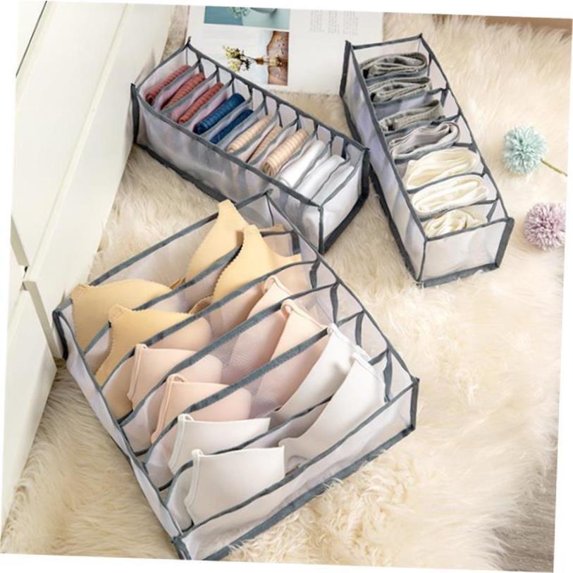 storage box 7 grids bra organizer foldable drawer organizer
