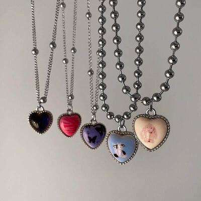 French Love Butterfly Rabbit pendant necklace少女甜美项炼