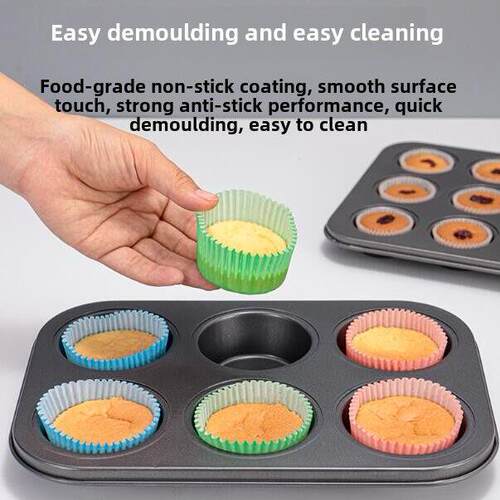 6 cups/12 cups non-stick cupcake tray mold cup cake baking