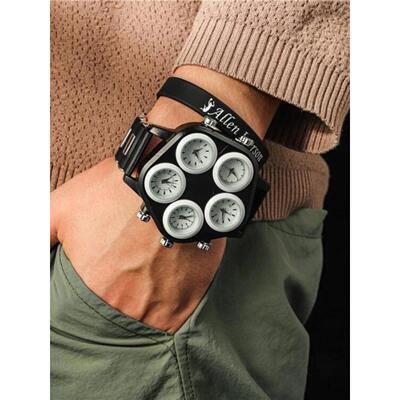 Punk Large Dial Men Watch quartz wristwatch 朋克大表盘男手表
