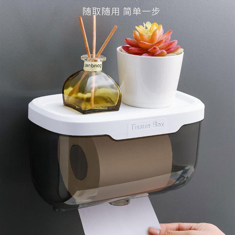 Toilet Tissue Paper Holder Shelf Bathroom kitchen Towel Roll