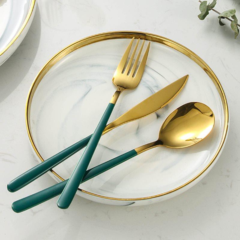 韩式304不锈钢餐具勺子礼品套装3个