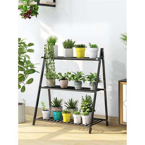 Plant Stand Balcony Flower Pot Ladder Shelf Outdoor Garden