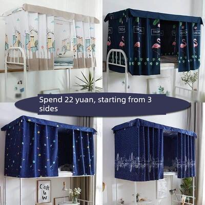 college wind bed curtain half shade cloth dormitory