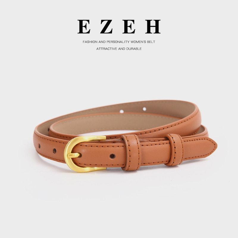 EZEH女士真皮百搭皮带