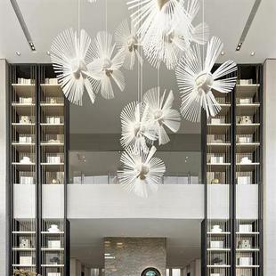 现代时尚简约吊灯专业订做灯具厂异形蒲公英亚克力酒店包间吊灯