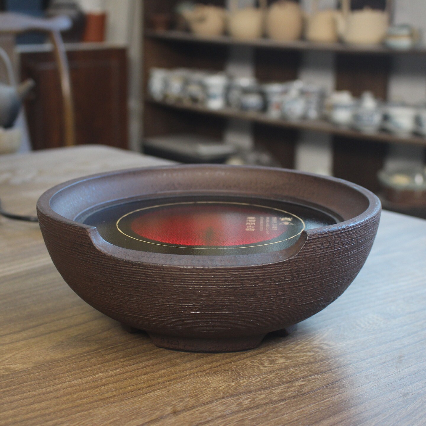 问古斋老岩泥静音电陶炉茶炉铁壶茶炉煮水电陶炉电热炉银壶专用煮