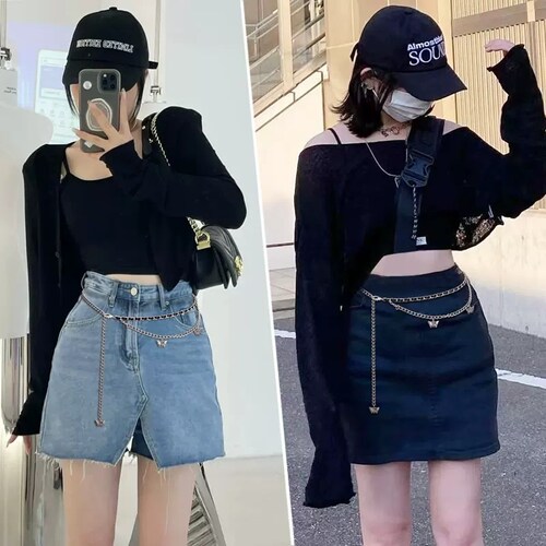 银色腰链配饰女金属链条腰带配裙子毛衣连衣裙裤链装饰y2k高级感