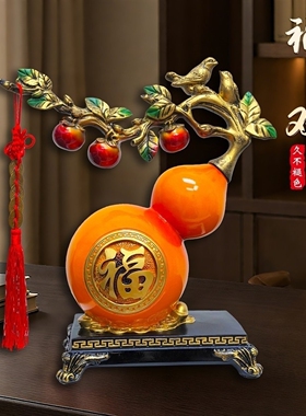 招财鹿葫芦摆件轻奢高档客厅玄关电视柜酒柜家居装饰乔迁新居礼品