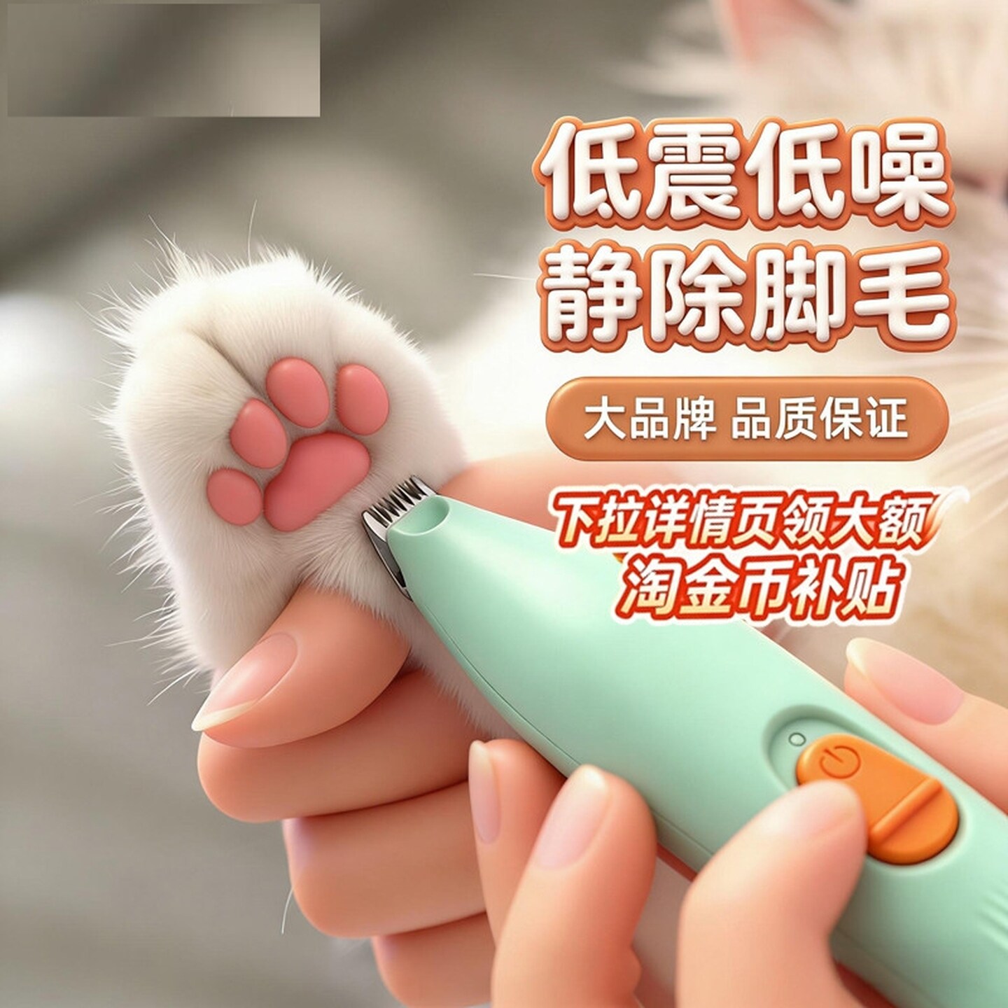 静音宠物剃毛器猫咪剃脚毛器狗狗专用推子电推剪电动猫爪美容修剪