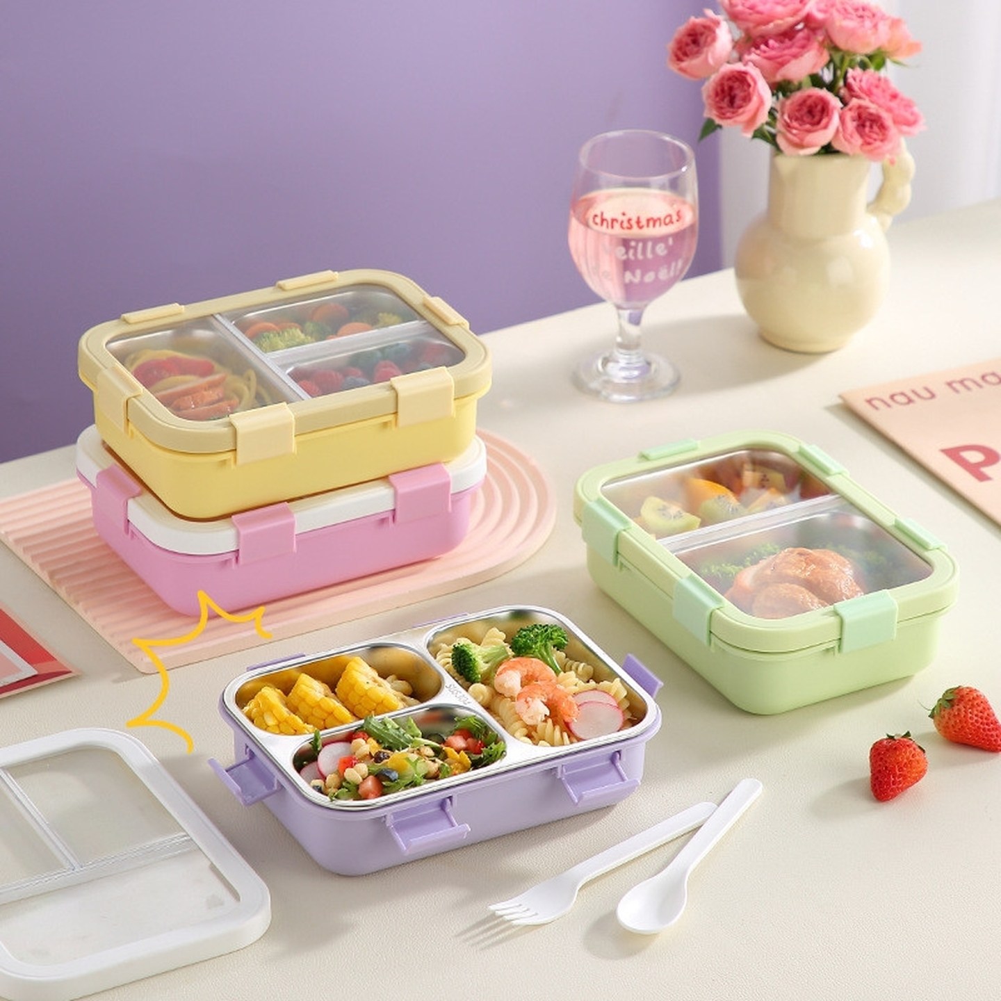 饭盒上班族2026新款可用微波炉加热饭盒专用塑料便当盒成人大容量,餐饮具,保鲜盒,淘宝优惠券,粉丝福利购,淘宝优惠卷